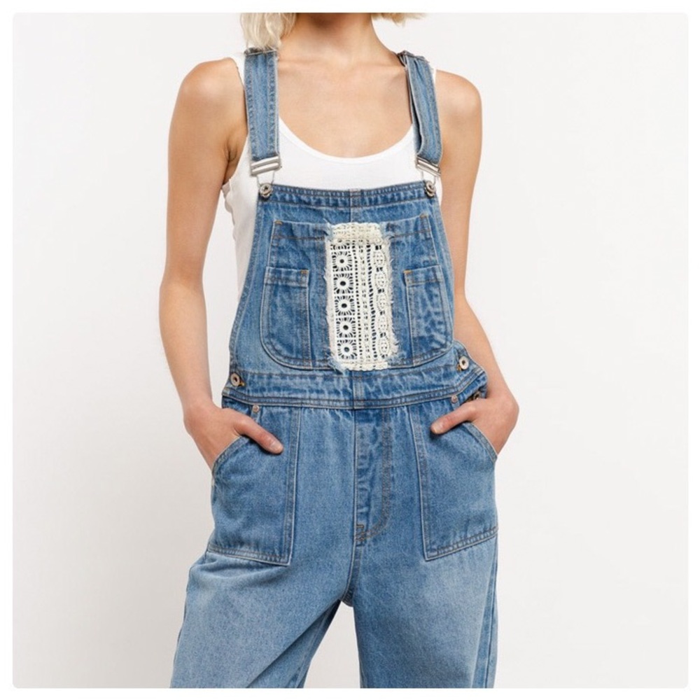 POL Fun Feel Denim Boho Overalls - Picture 8 of 12